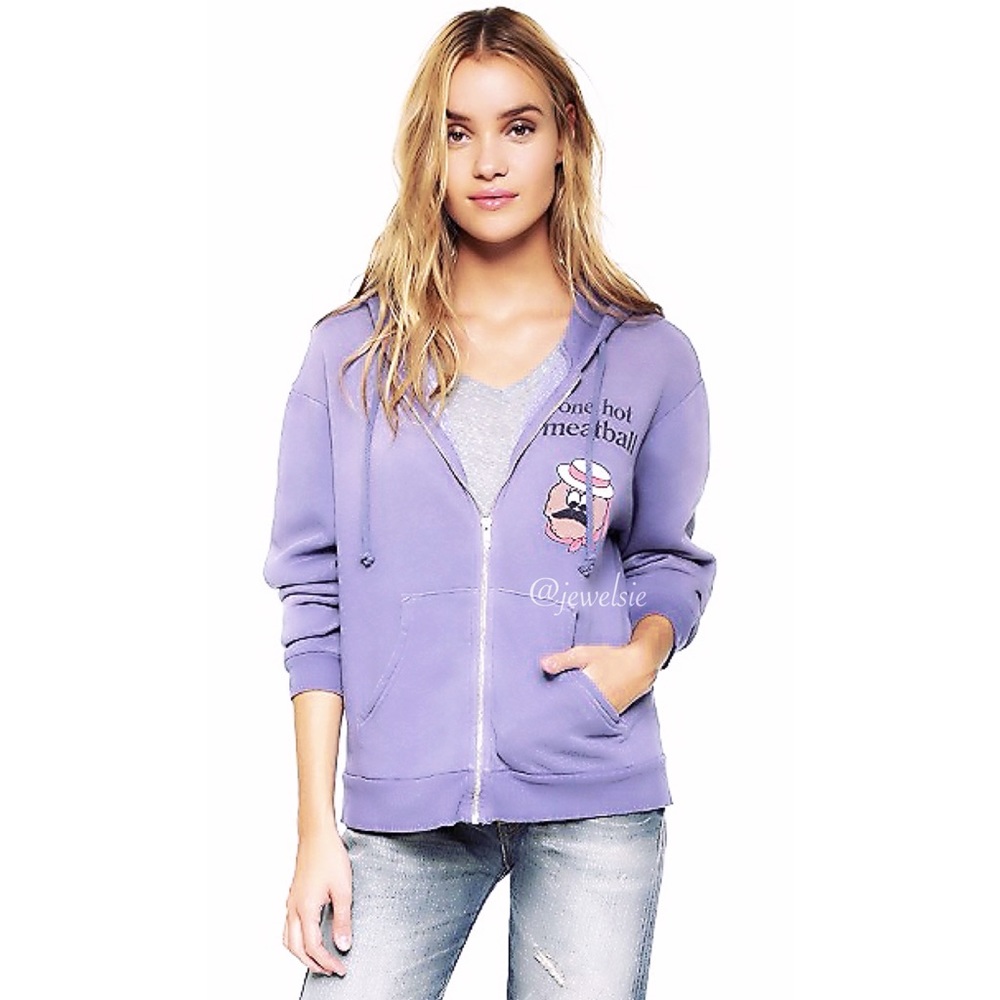 🙌🏼 Wildfox Hot MeatBall Love Story ZIP Hoodie